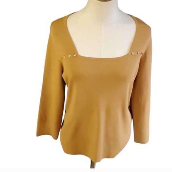 Due per Due collection mustard yellow sweater size L - Picture 13 of 13
